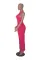 Long neck skirt pleated dress
