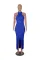 Long neck skirt pleated dress