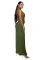 Long neck skirt pleated dress