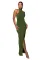 Long neck skirt pleated dress