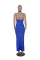 Long neck skirt pleated dress
