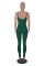 Strap solid V-neck elastic small pit sexy jumpsuit