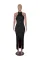 Long neck skirt pleated dress