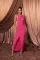 Long neck skirt pleated dress