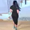Open waist split irregular buttock sexy dress
