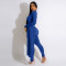 Deep V-neck long sleeve sexy jumpsuit with zipper
