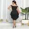 Side invisible zip dress