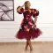 Printed gauze dress