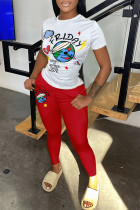 Large print personalized print casual two-piece set