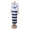 Boat anchor print+navy stripe skirt two-piece set