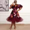 Printed gauze dress