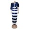Boat anchor print+navy stripe skirt two-piece set