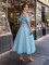 Raglan sleeve dress solid color long skirt