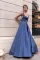 Straight neck sling dress solid color dress