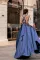 Straight neck sling dress solid color dress