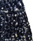 Oversized velvet sequin mesh patchwork buttock dress