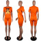 Fashion printing short-sleeved shorts two-piece set