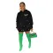 European and American fashion brand long-sleeved hooded printed pocket sweater