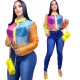 Hot sale of fashionable color contrast sexy perspective shirt sunscreen shirt