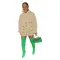 European and American fashion brand long-sleeved hooded printed pocket sweater