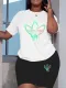 Large personalized print casual two-piece set