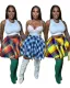 Individualized casual printed irregular skirt