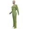 Sexy women's bright face folding solid color shirt collar suit