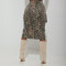 Camo leaf print high waist skirt
