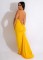 Fashion sexy backless solid color dress