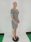 OVERSIZE STRIPE V-NECK DRESS