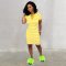 OVERSIZE STRIPE V-NECK DRESS