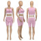 Fashion, leisure, sports, summer, new threaded women's new two-piece set