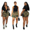 2023 summer new women's lower camouflage skirt