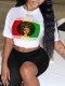 Large print personalized casual two-piece set