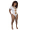 New fashion casual sexy women's solid color swimsuit bodysuit