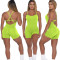Solid rib suspender back and hip lifting yoga casual jumpsuit