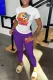 Large print personalized casual two-piece set