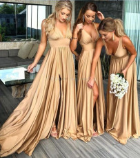 Strap Deep V Sexy Comfortable Dress Bridesmaid Dress