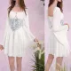 Off shoulder long sleeve dress