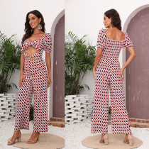 Sexy V-neck slim pants jumpsuit
