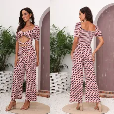 Sexy V-neck slim pants jumpsuit