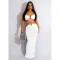 Fashion strapping iron ring sleeveless long dress