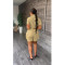 Fashion shirt short sleeve shorts solid color two-piece set
