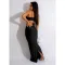 Fashion strapping iron ring sleeveless long dress