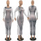 Fashion digital printing long-sleeved dress