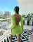 Sexy fashion cut-out ice silk dress