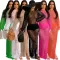 Fashion sexy cut-out knitted hand hook tassel dress