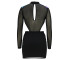 Sexy gauze perspective half-high neck dress