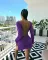 Sexy fashion cut-out ice silk dress