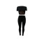 Fashion round neck short sleeve top tights suit